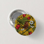 Früchte und Erdbeeren auf Mustrard Button (Vorne & Hinten)