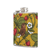 Früchte und Erdbeeren auf Mustrard Flachmann (Links)