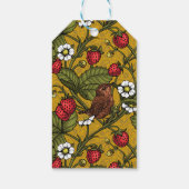 Früchte und Erdbeeren auf Mustrard Geschenkanhänger (Rückseite)