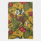 Früchte und Erdbeeren auf Mustrard Geschirrtuch (Vertikal)