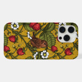 Früchte und Erdbeeren auf Mustrard iPhone Hülle (Rückseite (Horizontal))