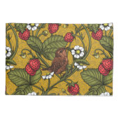 Früchte und Erdbeeren auf Mustrard Kissenbezug (Rückseite-Links)