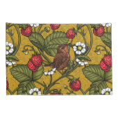 Früchte und Erdbeeren auf Mustrard Kissenbezug (Rückseite-Rechts)