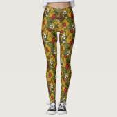 Früchte und Erdbeeren auf Mustrard Leggings (Vorderseite)