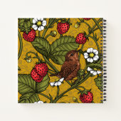 Früchte und Erdbeeren auf Mustrard Notizblock (Rückseite)