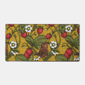 Früchte und Erdbeeren auf Mustrard Schreibtischunterlage (Vorderseite)