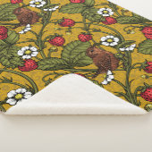 Früchte und Erdbeeren auf Mustrard Sherpadecke (3/4)