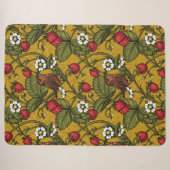 Früchte und Erdbeeren auf Mustrard Sherpadecke (Vorderseite (Horizontal))