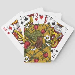 Früchte und Erdbeeren auf Mustrard Spielkarten