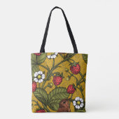 Früchte und Erdbeeren auf Mustrard Tasche (Rückseite)