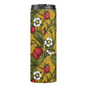 Früchte und Erdbeeren auf Mustrard Thermosbecher (Rückseite)