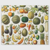 Früchte und Gemüse Geschenkpapier (Flach)
