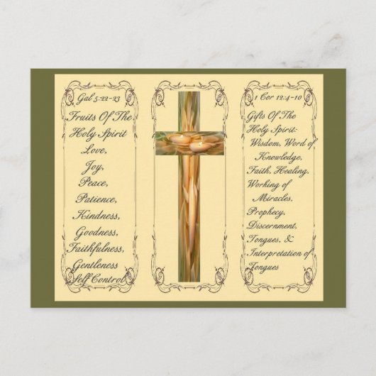 Früchte und Geschenke aus der heiligen Spirituosen Postkarte (Vorderseite)