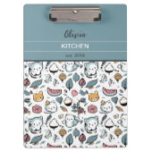 Früchte und Katzen Klemmbrett (Vorderseite)