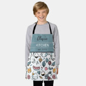 Früchte und Katzen Schürze (Getragen)