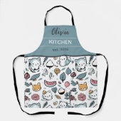 Früchte und Katzen Schürze (Vorderseite)