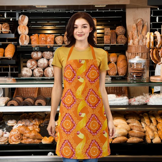 Früchte und Orangenschale Schürze