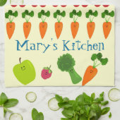Früchte und Veggies personalisiert Handtuch (Gefaltet)