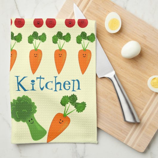 Früchte und Veggies personalisiert Handtuch (Viertel Falte)