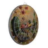 Früchte und Wein mit Herbst-Farben Dartscheibe (Vorderseite Links)