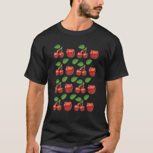 Früchte-Vegane Kirschmuster Fruitarian Kirsche T-Shirt