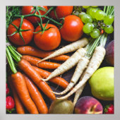 Früchte & Veggies Küchenplakat Poster (Vorne)