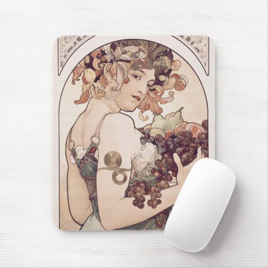 Früchte von Alphonse Mucha Mousepad (Mit Mouse)