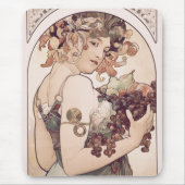 Früchte von Alphonse Mucha Mousepad (Vorne)