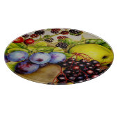 Früchte von der Hedgerow-Kunstmalerei Schneidebrett (Ecke)