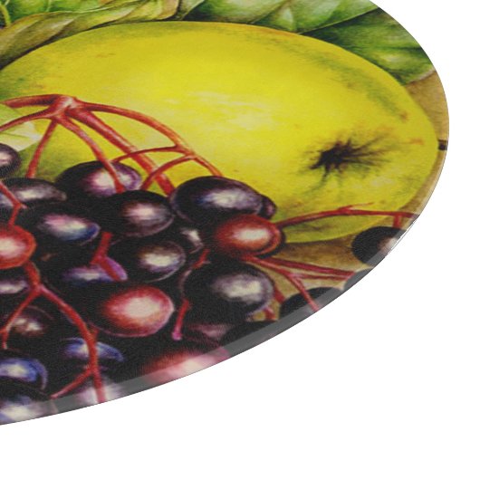 Früchte von der Hedgerow-Kunstmalerei Schneidebrett (Ecke)