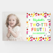 Früchte Zwei-tti Frutti 2. Geburtstag Banner (Horizontal)