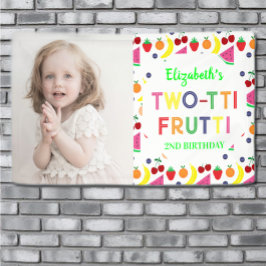 Früchte Zwei-tti Frutti 2. Geburtstag Banner