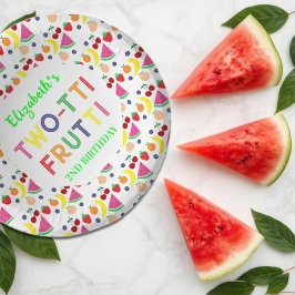 Früchte Zwei-tti Frutti 2. Geburtstag Pappteller
