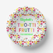 Früchte Zwei-tti Frutti 2. Geburtstag Pappteller (Vorderseite)