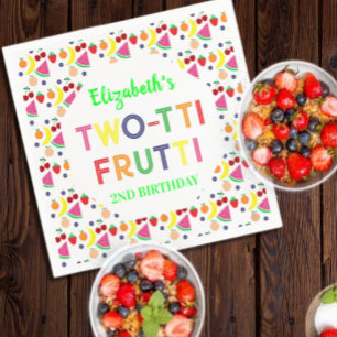Früchte Zwei-tti Frutti 2. Geburtstag Serviette