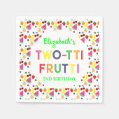 Früchte Zwei-tti Frutti 2. Geburtstag Serviette (Vorderseite)