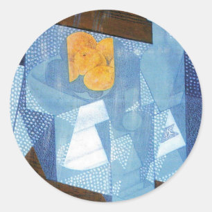 Früchtebowle von Juan Gris, Vintage-Cubismus-Still Runder Aufkleber