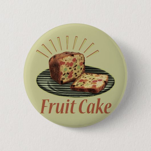 Früchtebrot Früchte Kuchen Button (Vorderseite)