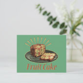 Früchtebrot Früchte Kuchen Postkarte (Stehend Vorderseite)