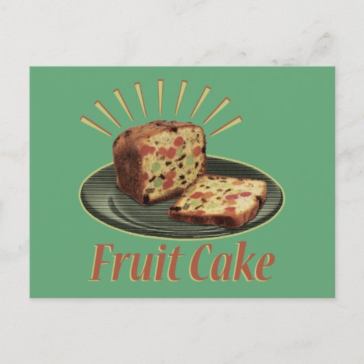 Früchtebrot Früchte Kuchen Postkarte (Vorderseite)