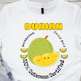 Früchteetikett Handgepickte Durian T-Shirt