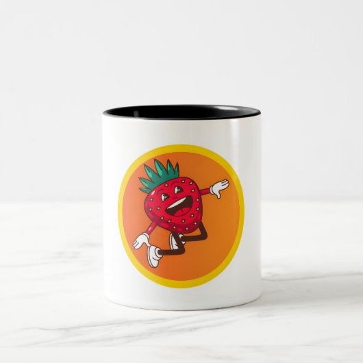 Früchtefreunde Zweifarbige Tasse (Mittel)