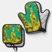 Früchtefusion ofenhandschuh & Topflappen-Set (Vorderseite/Rückseite)