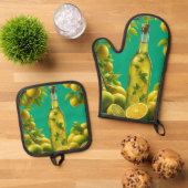 Früchtefusion ofenhandschuh & Topflappen-Set (Oben Unten)
