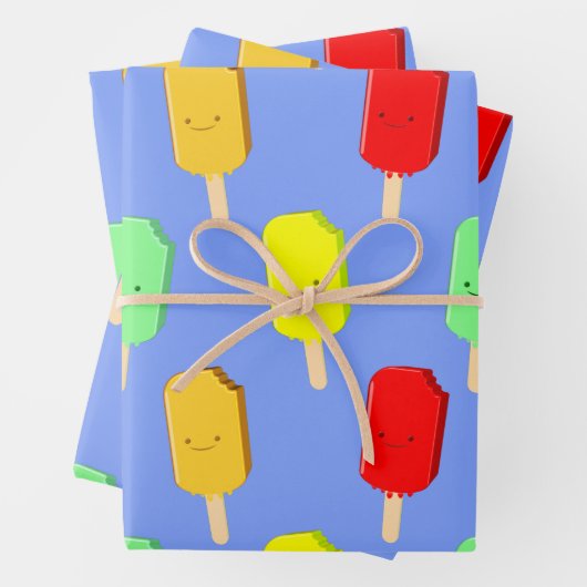 Fruchteis-Pop-Muster Geschenkpapier Set (Beispiel)