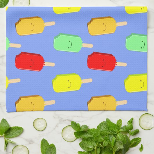 Fruchteis-Pop-Muster Geschirrtuch (Gefaltet)