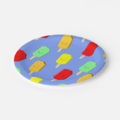 Fruchteis-Pop-Muster Pappteller (Schrägansicht)