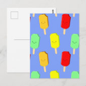 Fruchteis-Pop-Muster Postkarte (Vorne/Hinten)