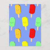 Fruchteis-Pop-Muster Postkarte (Vorderseite)