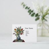 FRUCHTEN DER SAISON - FARBIGE TULIPS-MONOGRAMM wei Visitenkarte (Stehend Vorderseite)